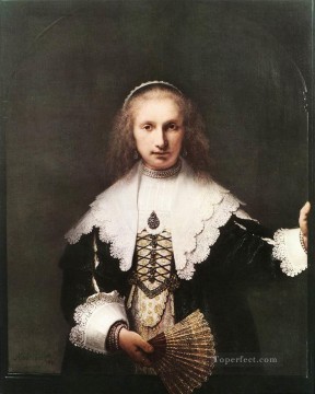 レンブラント・ファン・レイン Painting - アガサ・バス レンブラントの肖像画